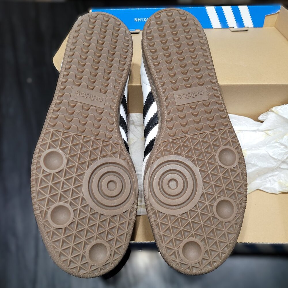 Adidas Samba Men’s Size 7 Originals OG Shoes White & Black Brown Gum B75806 - Picture 13 of 16